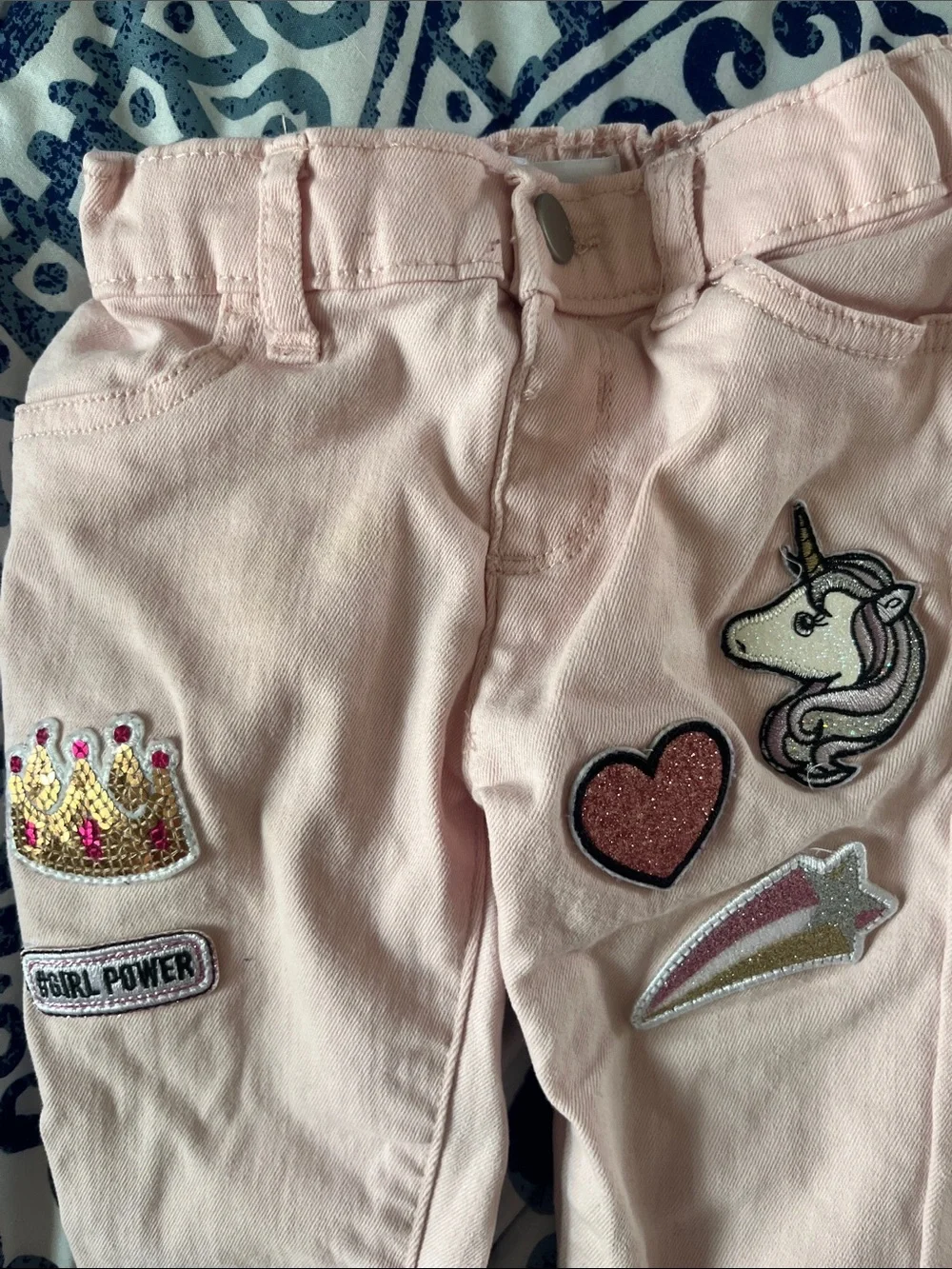 Children’s Place Toddler girls  Pink Patchwork Sweater & Pants Set